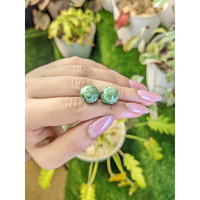 25.55&nbsp;Ct.Tw.Total Carat Weight Green Jade Pair from Burma (Myanmar) Life Style