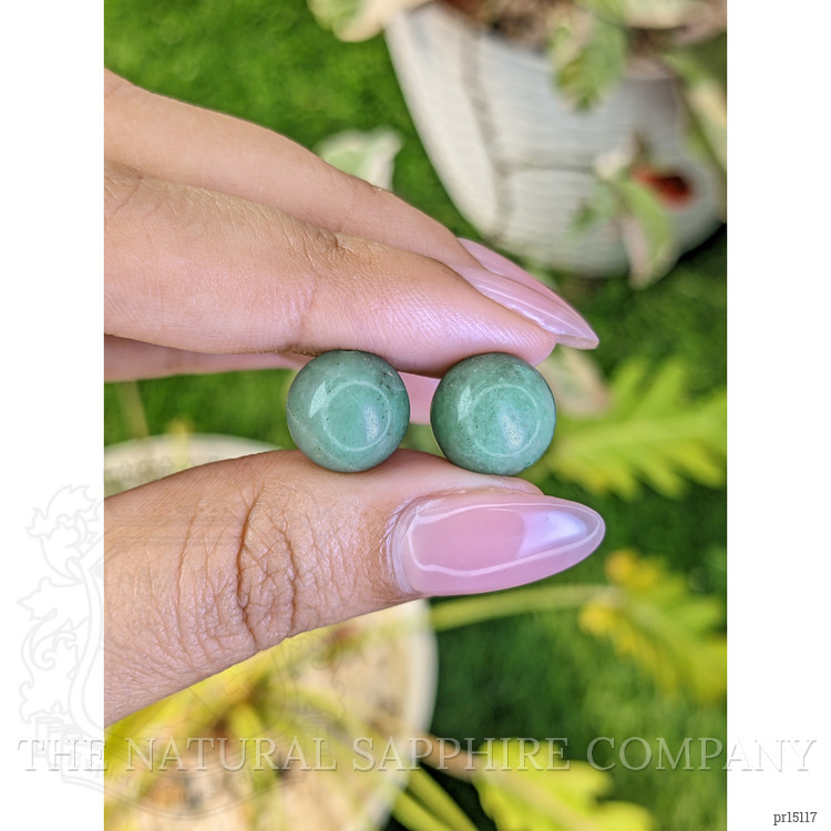 20.36 Ct.Tw. Bluish Green Jade Pair from Burma (Myanmar)