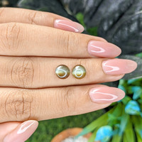 3.06&nbsp;Ct.Tw.Total Carat Weight Greenish Brown Cabochon Chrysoberyl Pair from Ceylon (Sri Lanka) Life Style