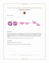 0.97 Ct.Tw.Total Carat Weight Pink Sapphire Pair from Ceylon (Sri Lanka) Appraisal