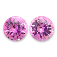 0.84&nbsp;Ct.Tw.Total Carat Weight Purplish Pink Sapphire Pair from Ceylon (Sri Lanka) Video