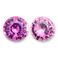 0.86&nbsp;Ct.Tw.Total Carat Weight Purplish Pink Sapphire Pair from Ceylon (Sri Lanka) Video