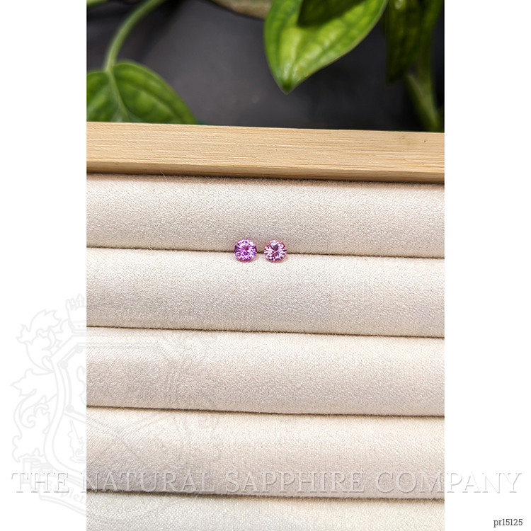 0.86 Ct.Tw. Purplish Pink Sapphire Pair from Ceylon (Sri Lanka)