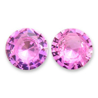 0.90&nbsp;Ct.Tw.Total Carat Weight Purplish Pink Sapphire Pair from Ceylon (Sri Lanka) Video