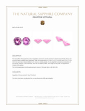 1.20&nbsp;Ct.Tw.Total Carat Weight Purplish Pink Sapphire Pair from Ceylon (Sri Lanka) Appraisal
