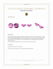 1.19&nbsp;Ct.Tw.Total Carat Weight Purplish Pink Sapphire Pair from Ceylon (Sri Lanka) Appraisal