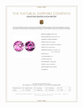 1.19 Ct.Tw.Total Carat Weight Purplish Pink Sapphire Pair from Ceylon (Sri Lanka) Scan Report