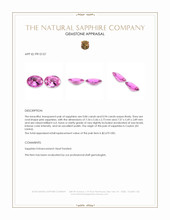 1.78&nbsp;Ct.Tw.Total Carat Weight Pink Sapphire Pair from Ceylon (Sri Lanka) Appraisal