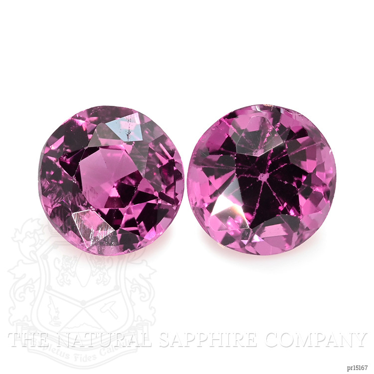 1.06 Ct.Tw. Pinkish Purple Rhodolite Garnet Pair from Ceylon (Sri Lanka)