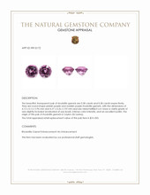 0.76&nbsp;Ct.Tw.Total Carat Weight Pinkish Purple Rhodolite Garnet Pair from Ceylon (Sri Lanka) Appraisal