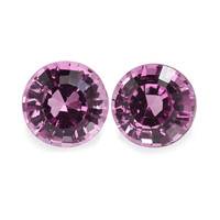 0.76 Ct.Tw. Round Rhodolite Garnet Pair