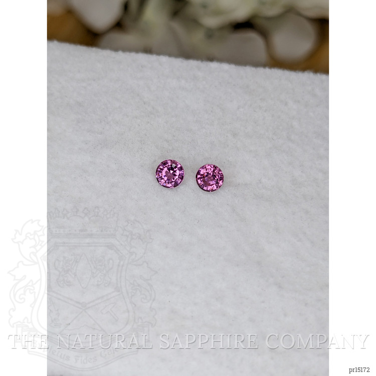 0.76 Ct.Tw. Pinkish Purple Rhodolite Garnet Pair from Ceylon (Sri Lanka)