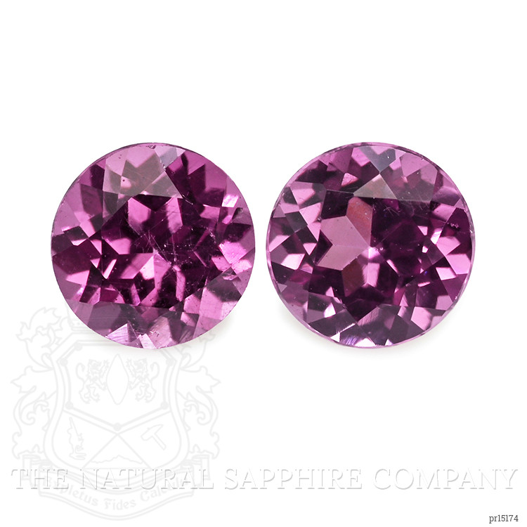 0.40 Ct.Tw. Pinkish Purple Rhodolite Garnet Pair from Ceylon (Sri Lanka)