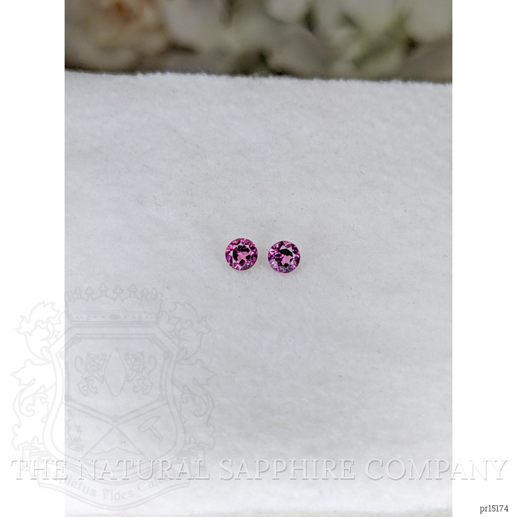 0.40 Ct.Tw. Pinkish Purple Rhodolite Garnet Pair from Ceylon (Sri Lanka)