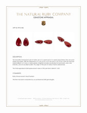 8.26&nbsp;Ct.Tw.Total Carat Weight Ruby Pair from Burma (Myanmar) Appraisal