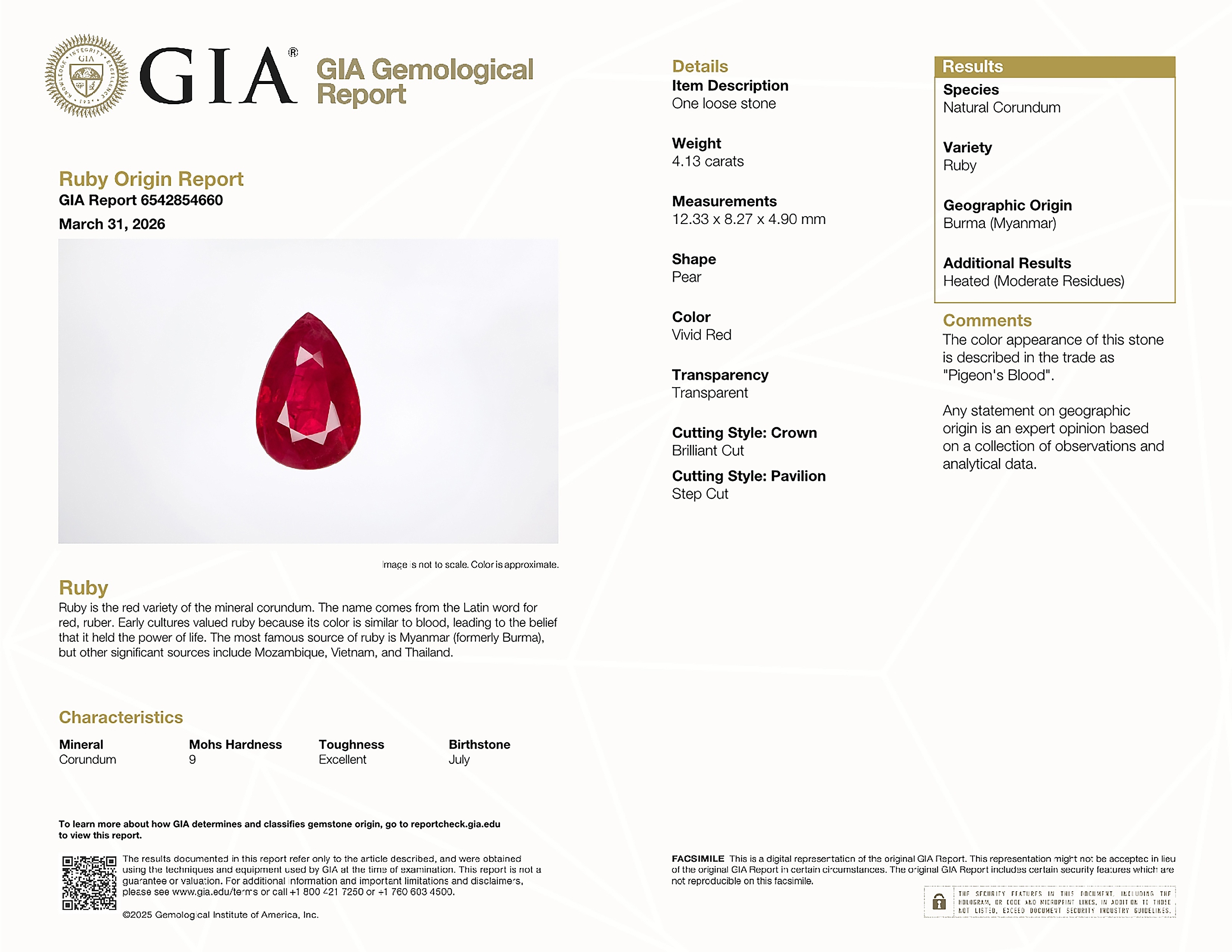 8.26 Ct.Tw. Ruby Pair from Burma (Myanmar)