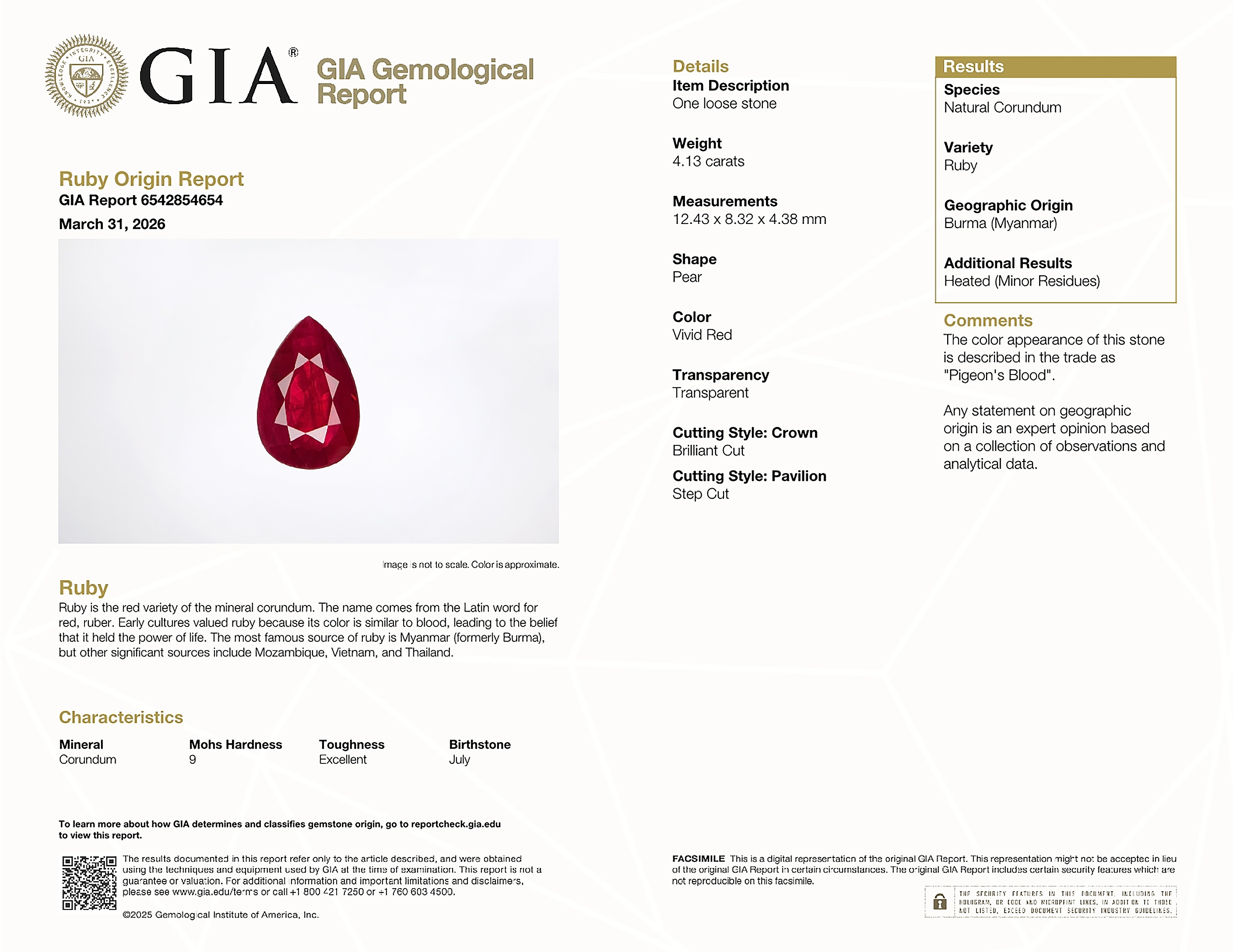 8.26 Ct.Tw. Ruby Pair from Burma (Myanmar)