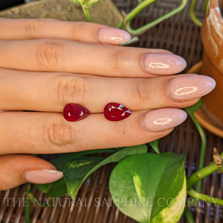 8.26 Ct.Tw. Ruby Pair from Burma (Myanmar)