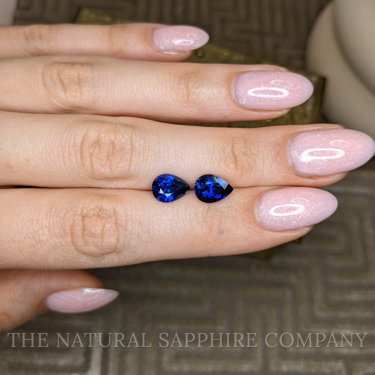 4.64 Ct.Tw. Blue Sapphire Pair from Ceylon (Sri Lanka)