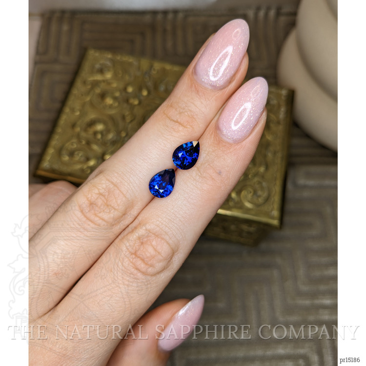 4.64 Ct.Tw. Blue Sapphire Pair from Ceylon (Sri Lanka)