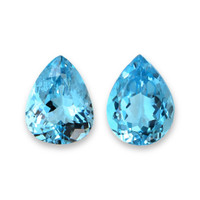 40.12 Ct.Tw.Total Carat Weight Blue Topaz Pair from Brazil Video