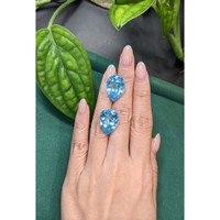 40.12 Ct.Tw.Total Carat Weight Blue Topaz Pair from Brazil Life Style