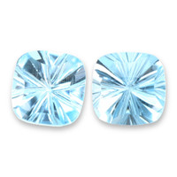 9.56&nbsp;Ct.Tw.Total Carat Weight Blue Topaz Pair from Brazil Video
