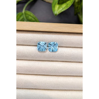 9.56 Ct.Tw.Total Carat Weight Blue Topaz Pair from Brazil Life Style
