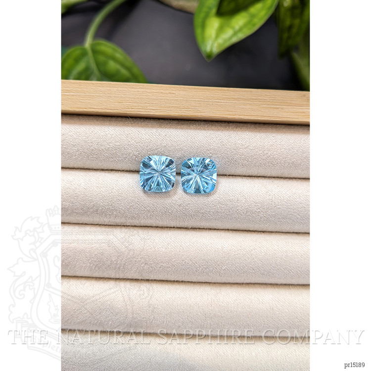9.56 Ct.Tw. Blue Topaz Pair from Brazil