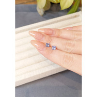 1.30 Ct.Tw.Total Carat Weight Blue Sapphire Pair from Madagascar Life Style
