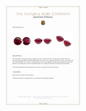 1.13&nbsp;Ct.Tw.Total Carat Weight Ruby Pair from Mozambique Appraisal