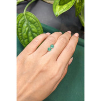 1.21&nbsp;Ct.Tw.Total Carat Weight Emerald Pair from Zambia Life Style