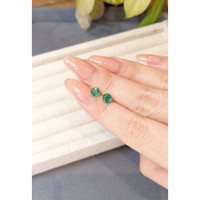 1.22 Ct.Tw.Total Carat Weight Emerald Pair from Zambia Life Style