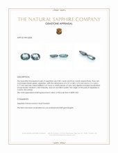 1.50&nbsp;Ct.Tw.Total Carat Weight Bluish Green Sapphire Pair from Ceylon (Sri Lanka) Appraisal