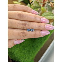 1.50&nbsp;Ct.Tw.Total Carat Weight Bluish Green Sapphire Pair from Ceylon (Sri Lanka) Life Style