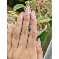 1.50&nbsp;Ct.Tw.Total Carat Weight Bluish Green Sapphire Pair from Ceylon (Sri Lanka) Life Style