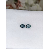 1.50&nbsp;Ct.Tw.Total Carat Weight Bluish Green Sapphire Pair from Ceylon (Sri Lanka) Life Style