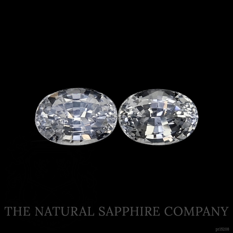 1.47 Ct.Tw. White Sapphire Pair from Ceylon (Sri Lanka)