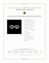 1.14&nbsp;Ct.Tw.Total Carat Weight White Sapphire Pair from Ceylon (Sri Lanka) Scan Report