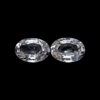 1.14&nbsp;Ct.Tw.Total Carat Weight White Sapphire Pair from Ceylon (Sri Lanka) Video