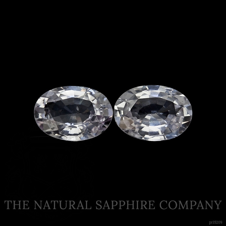 1.14 Ct.Tw. White Sapphire Pair from Ceylon (Sri Lanka)