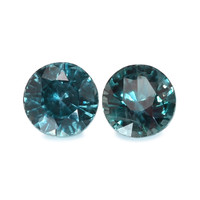1.30&nbsp;Ct.Tw.Total Carat Weight Greenish Blue Sapphire Pair from Ceylon (Sri Lanka) Video