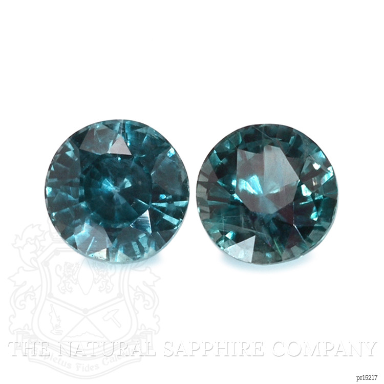 1.30 Ct.Tw. Greenish Blue Sapphire Pair from Ceylon (Sri Lanka)