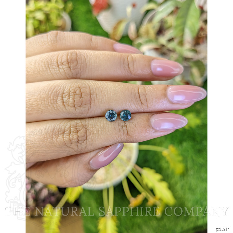 1.30 Ct.Tw. Greenish Blue Sapphire Pair from Ceylon (Sri Lanka)