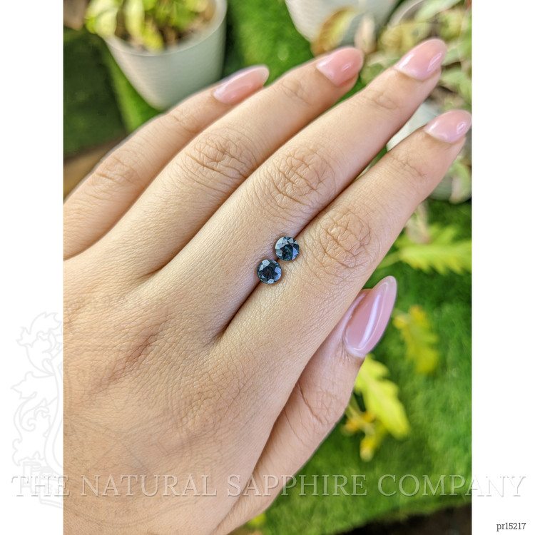 1.30 Ct.Tw. Greenish Blue Sapphire Pair from Ceylon (Sri Lanka)