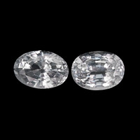 2.41&nbsp;Ct.Tw.Total Carat Weight White Sapphire Pair from Ceylon (Sri Lanka) Video