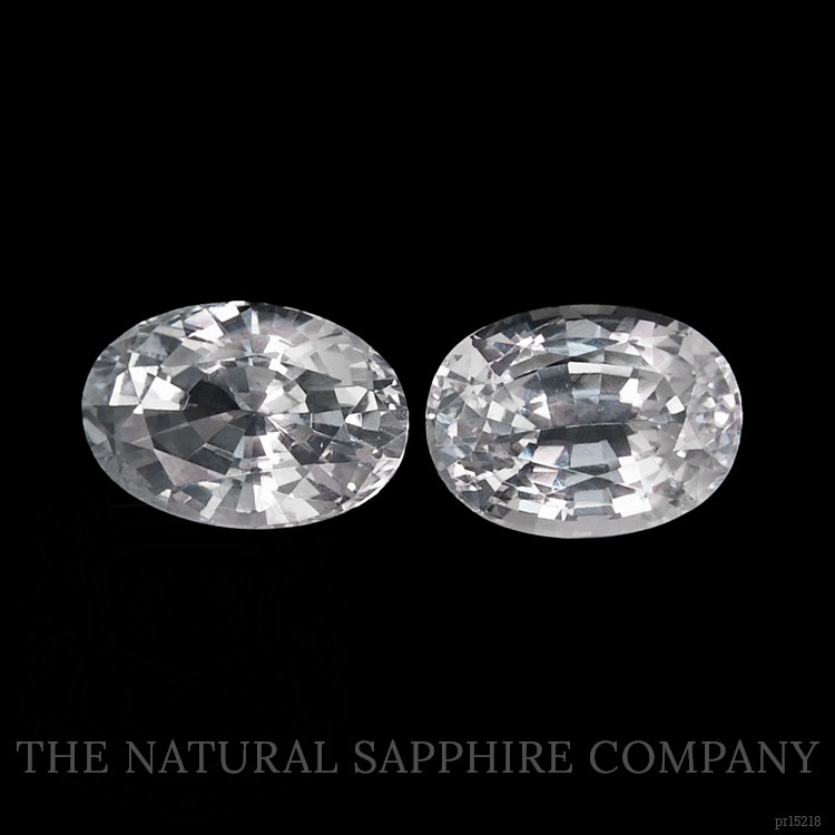 2.41 Ct.Tw. White Sapphire Pair from Ceylon (Sri Lanka)