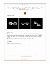 1.35 Ct.Tw.Total Carat Weight White Sapphire Pair from Ceylon (Sri Lanka) Appraisal