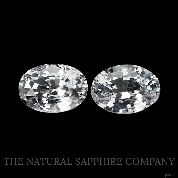 1.35 Ct.Tw. White Sapphire Pair from Ceylon (Sri Lanka)