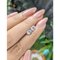 1.35&nbsp;Ct.Tw.Total Carat Weight White Sapphire Pair from Ceylon (Sri Lanka) Life Style